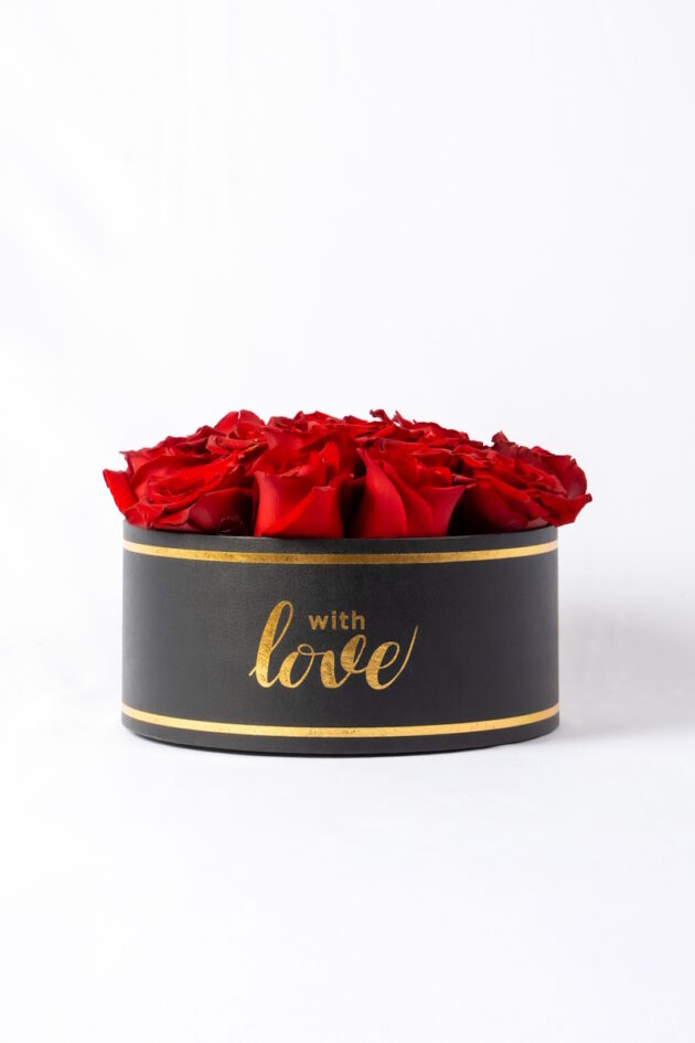 Box with Red Roses